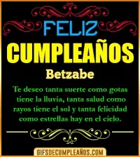 Frases de Cumpleaños Betzabe